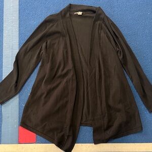 89th & Madison Black Open Front Cardigan